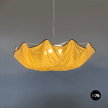 Load image into Gallery viewer, Linen and metal chandelier by Tobia Scarpa for Flos, 1980s