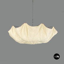 Load image into Gallery viewer, Linen and metal chandelier by Tobia Scarpa for Flos, 1980s