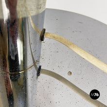 Load image into Gallery viewer, Adjustable chromed steel and black plastic floor lamp, 1970s