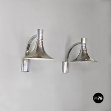 画像をギャラリービューアに読み込む, Steel AM/AS wall lamps by Franco Albini and Franca Helg for Sirrah, 1970s