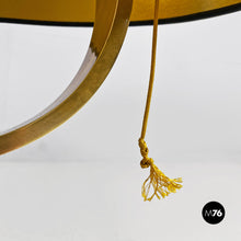 Charger l'image dans la galerie, Brass and glossy black abat-jours or table lamps, 1940s