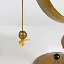 Charger l'image dans la galerie, Brass and glossy black abat-jours or table lamps, 1940s