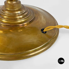 Charger l'image dans la galerie, Brass and glossy black abat-jours or table lamps, 1940s