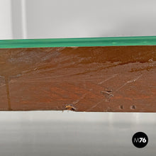 将图片加载到图库查看器,Brown wood and glass bookcase, 1970s