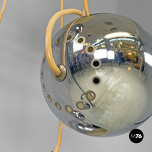 将图片加载到图库查看器,Cascade chandelier with chromed metal spheres, 1970s