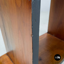 画像をギャラリービューアに読み込む, Wooden coffee table with black rounded profiles, 1940s