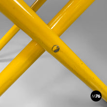 画像をギャラリービューアに読み込む, Yellow wood and fabric folding tub chair, 1980s