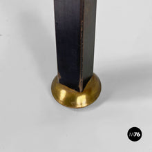 画像をギャラリービューアに読み込む, Self-supporting, black metal, wood and brass String bookcase, 1960s