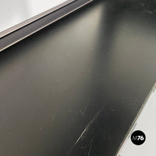 Load image into Gallery viewer, Self-standing black metal bookcase, 1980s