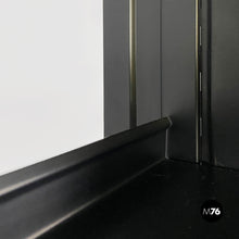 Load image into Gallery viewer, Self-standing black metal bookcase, 1980s