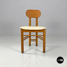 Charger l'image dans la galerie, Wooden chairs with white linen fabric, 1960s