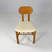 Charger l'image dans la galerie, Wooden chairs with white linen fabric, 1960s
