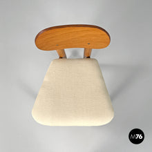 Charger l'image dans la galerie, Wooden chairs with white linen fabric, 1960s