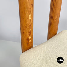 Charger l'image dans la galerie, Wooden chairs with white linen fabric, 1960s