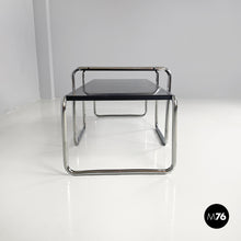 画像をギャラリービューアに読み込む, Black wood coffee tables Laccio by Marcel Breuer for Gavina, 1970s
