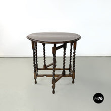 画像をギャラリービューアに読み込む, Wooden coffee or service table with folding top, 1900s