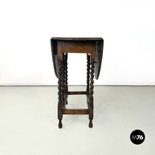 画像をギャラリービューアに読み込む, Wooden coffee or service table with folding top, 1900s