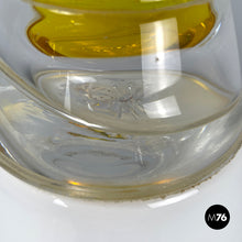 画像をギャラリービューアに読み込む, White and yellow Murano glass table lamp Grande Rio by Giusto Toso for Leucos, 1970s