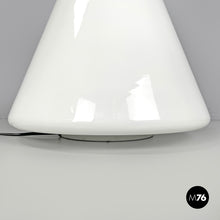 画像をギャラリービューアに読み込む, White and yellow Murano glass table lamp Grande Rio by Giusto Toso for Leucos, 1970s