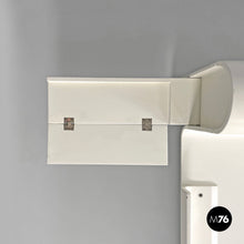 画像をギャラリービューアに読み込む, Double bed Aiace in white wood by Benatti, 1970s