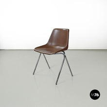 Charger l'image dans la galerie, Stackable chairs by Proinco in brown plastic, 1970s