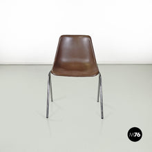 Charger l'image dans la galerie, Stackable chairs by Proinco in brown plastic, 1970s