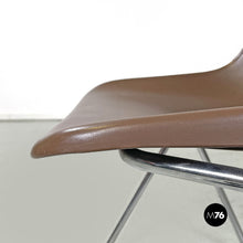 Charger l'image dans la galerie, Stackable chairs by Proinco in brown plastic, 1970s