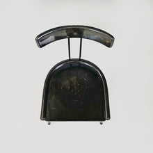 画像をギャラリービューアに読み込む, Black wood and metal chairs, 1980s