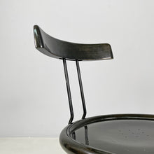 画像をギャラリービューアに読み込む, Black wood and metal chairs, 1980s