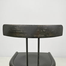画像をギャラリービューアに読み込む, Black wood and metal chairs, 1980s