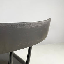 画像をギャラリービューアに読み込む, Black wood and metal chairs, 1980s