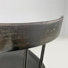 画像をギャラリービューアに読み込む, Black wood and metal chairs, 1980s