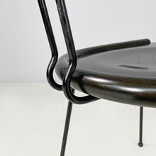 画像をギャラリービューアに読み込む, Black wood and metal chairs, 1980s
