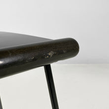 画像をギャラリービューアに読み込む, Black wood and metal chairs, 1980s