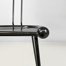 画像をギャラリービューアに読み込む, Black wood and metal chairs, 1980s
