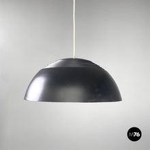 Charger l'image dans la galerie, Black and white metal ceiling lamp by Arne Jacobsen for Louis Poulsen, 1960s