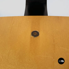 Load image into Gallery viewer, Wooden chairs with black metal bars, 1980s