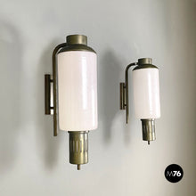 Charger l'image dans la galerie, Murano glass and brass Reggiani appliques, 1960s