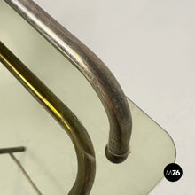 Load image into Gallery viewer, Brass and crystal service table, 1960s