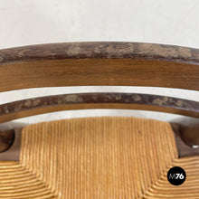 Load image into Gallery viewer, Wood and straw chairs by Georges Robert, 1950s