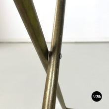 Load image into Gallery viewer, Brass and crystal service table, 1960s