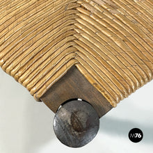 Load image into Gallery viewer, Wood and straw chairs by Georges Robert, 1950s