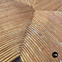 Load image into Gallery viewer, Wood and straw chairs by Georges Robert, 1950s