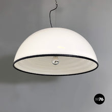 Load image into Gallery viewer, White and black plexiglass chandelier by Harvey Guzzini, 1970s