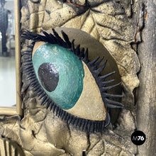 Load image into Gallery viewer, Wall mirror with square foam rubber frame, 1980s