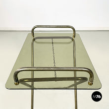 Load image into Gallery viewer, Brass and crystal service table, 1960s