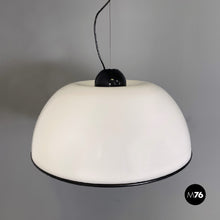 Load image into Gallery viewer, White and black plexiglass chandelier by Harvey Guzzini, 1970s