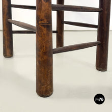 Load image into Gallery viewer, Wood and straw chairs by Georges Robert, 1950s