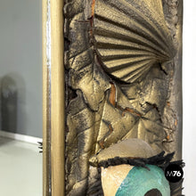 Load image into Gallery viewer, Wall mirror with square foam rubber frame, 1980s