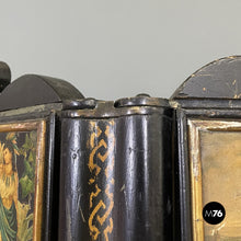 Load image into Gallery viewer, Wooden screen with collage, 1800s